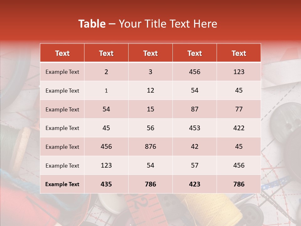 Needle Orange Spool PowerPoint Template