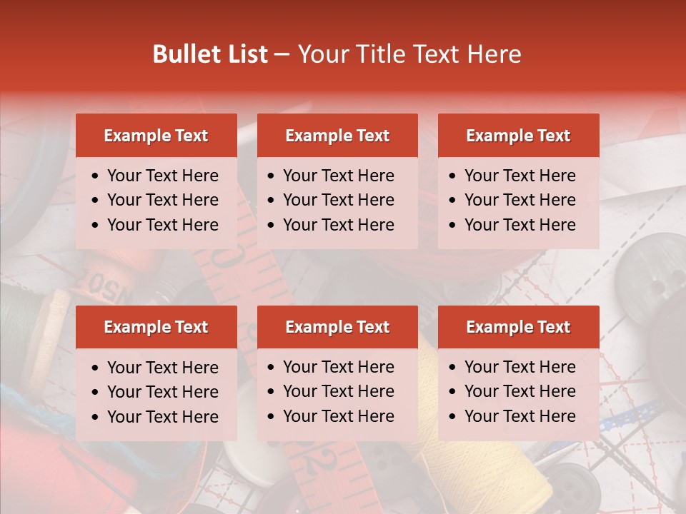 Needle Orange Spool PowerPoint Template