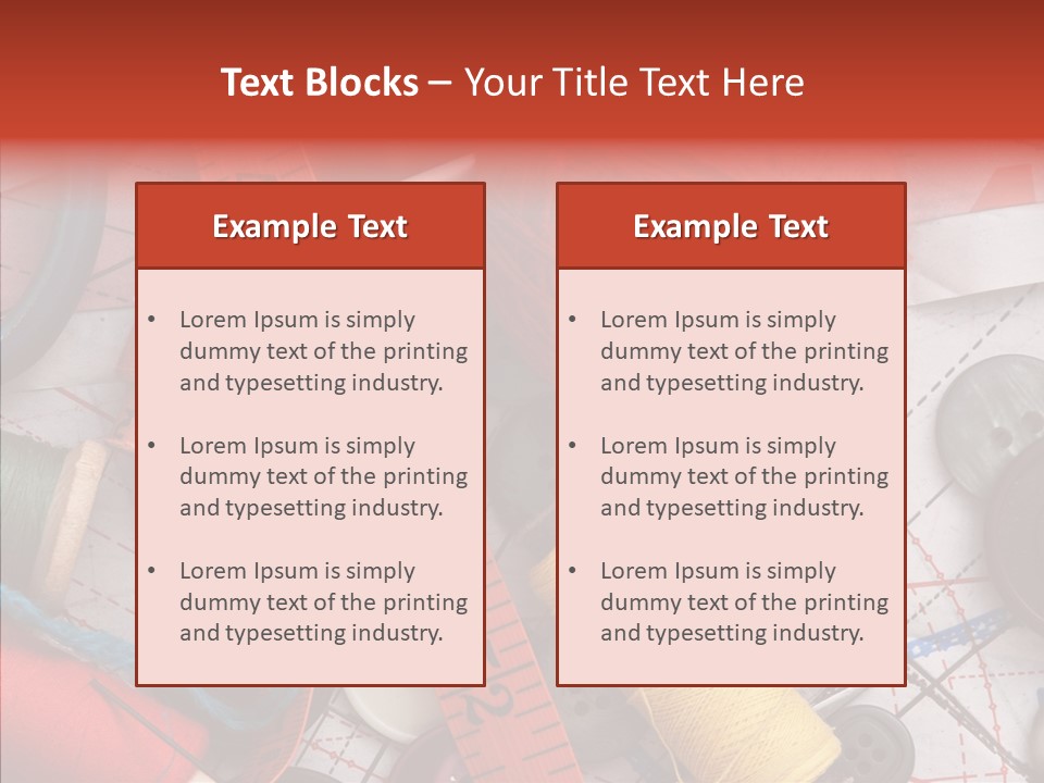 Needle Orange Spool PowerPoint Template