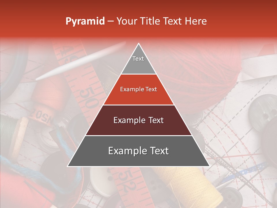 Needle Orange Spool PowerPoint Template