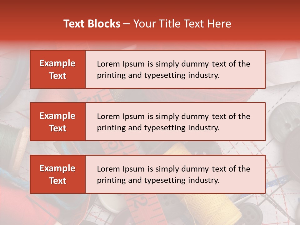 Needle Orange Spool PowerPoint Template