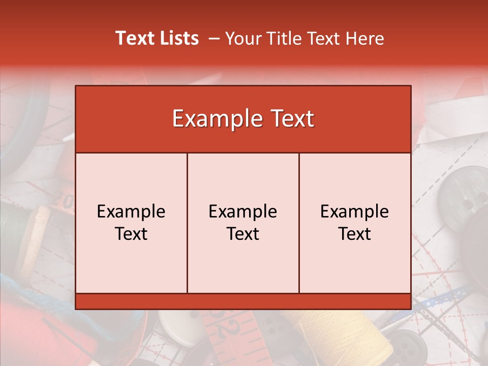 Needle Orange Spool PowerPoint Template