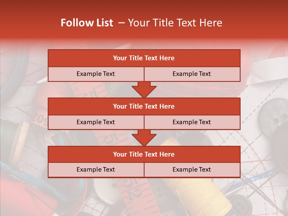 Needle Orange Spool PowerPoint Template