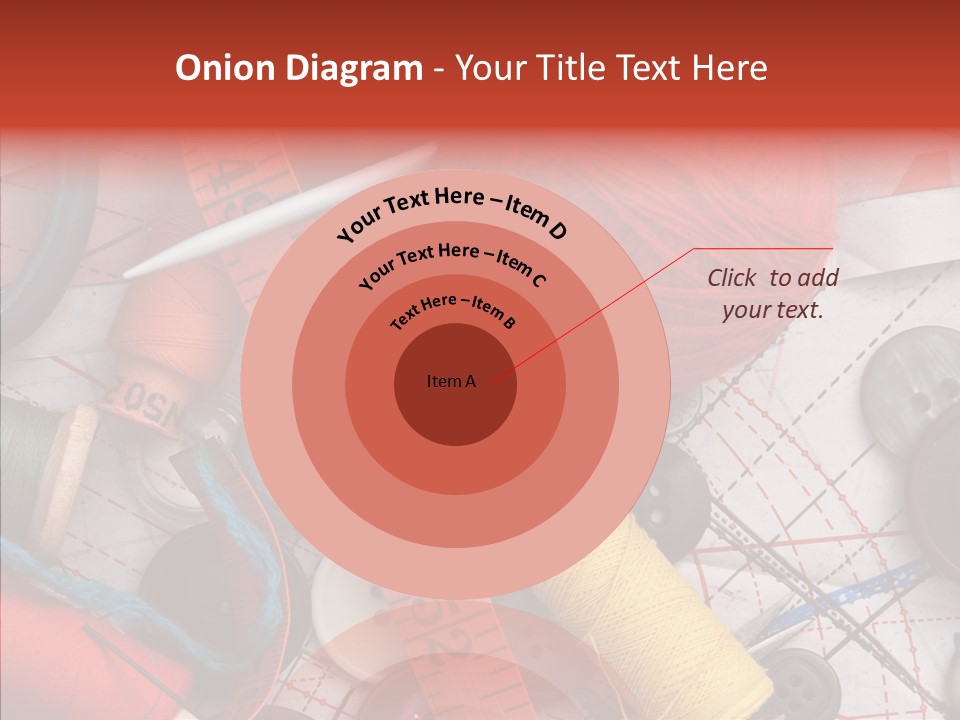 Needle Orange Spool PowerPoint Template