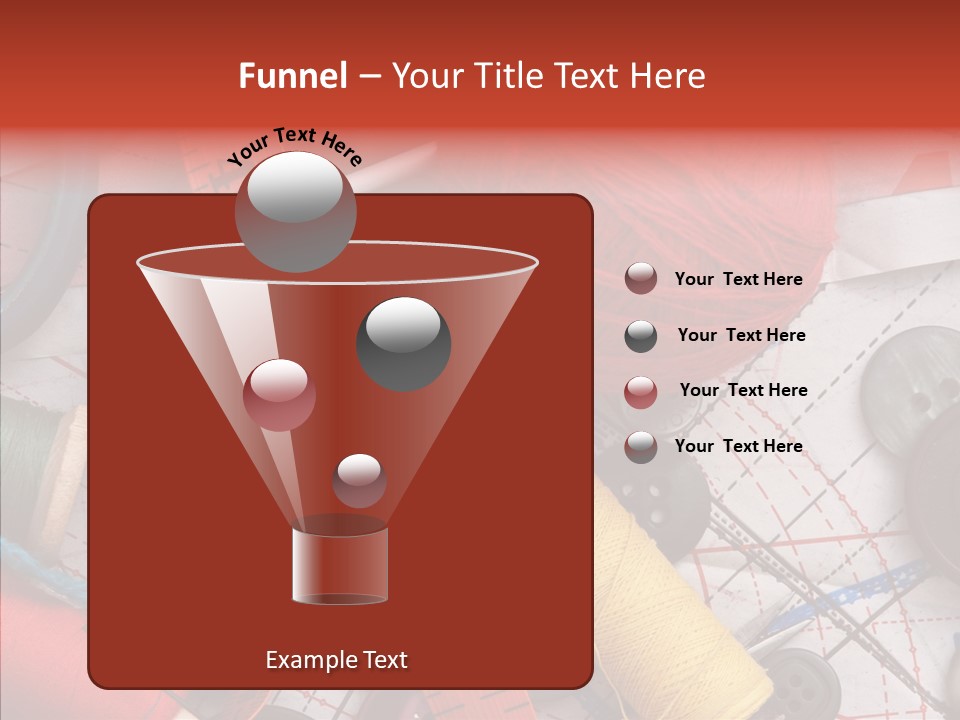 Needle Orange Spool PowerPoint Template