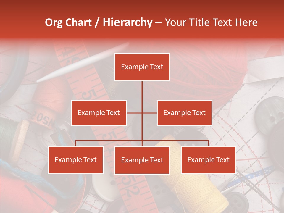 Needle Orange Spool PowerPoint Template
