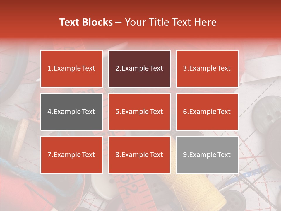 Needle Orange Spool PowerPoint Template