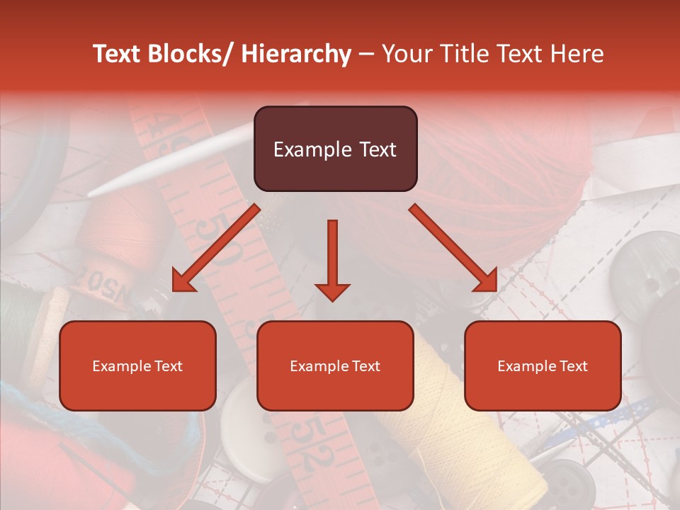 Needle Orange Spool PowerPoint Template