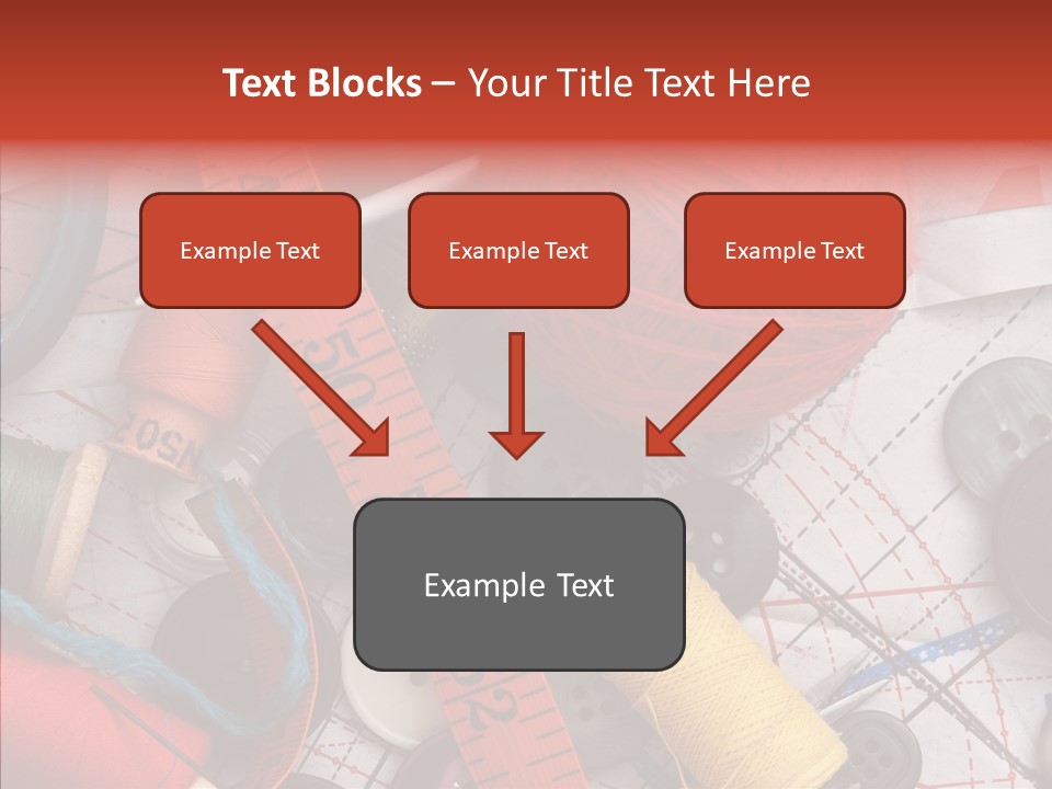 Needle Orange Spool PowerPoint Template