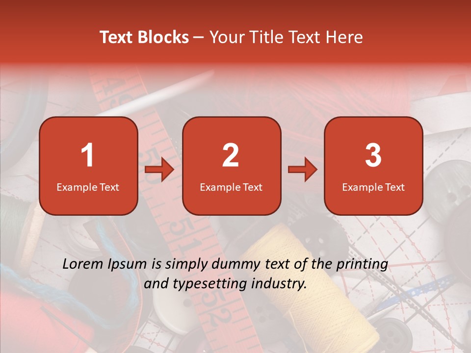 Needle Orange Spool PowerPoint Template