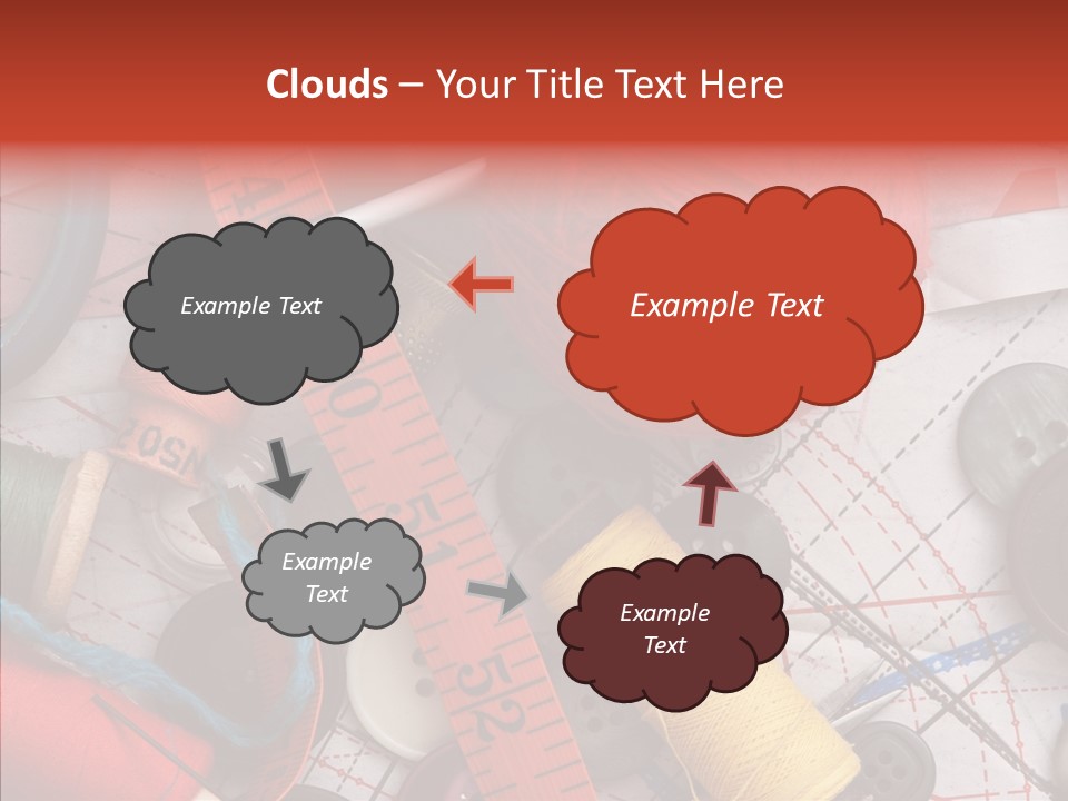 Needle Orange Spool PowerPoint Template