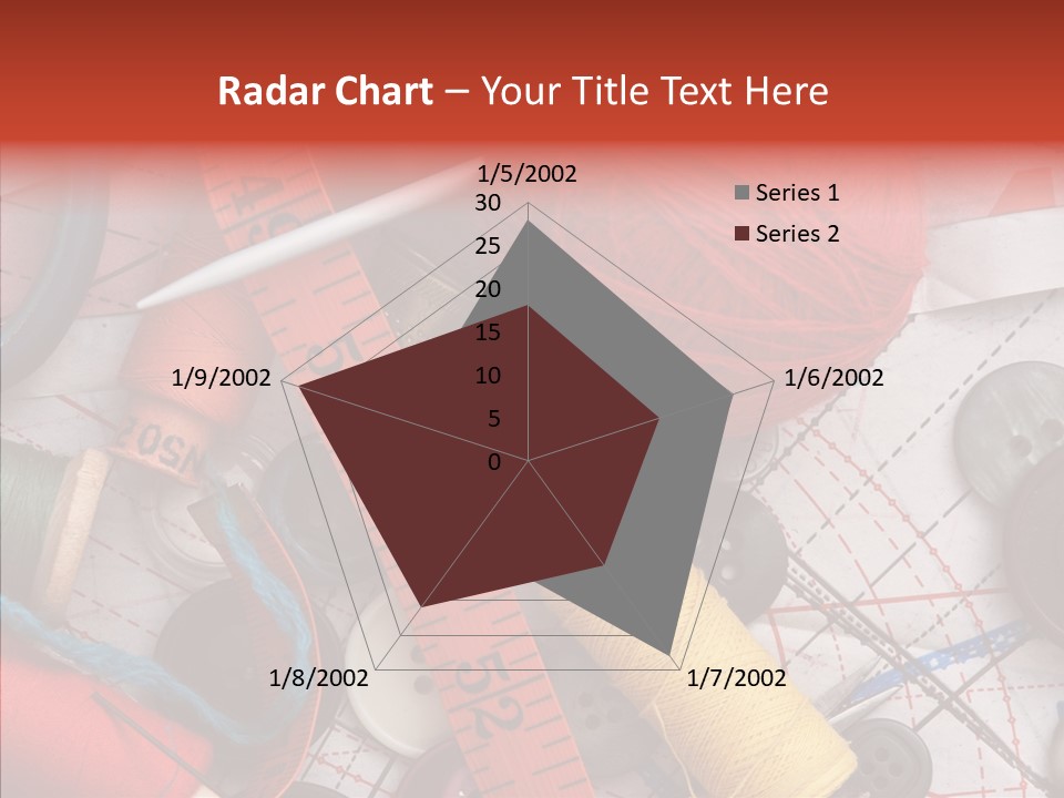 Needle Orange Spool PowerPoint Template