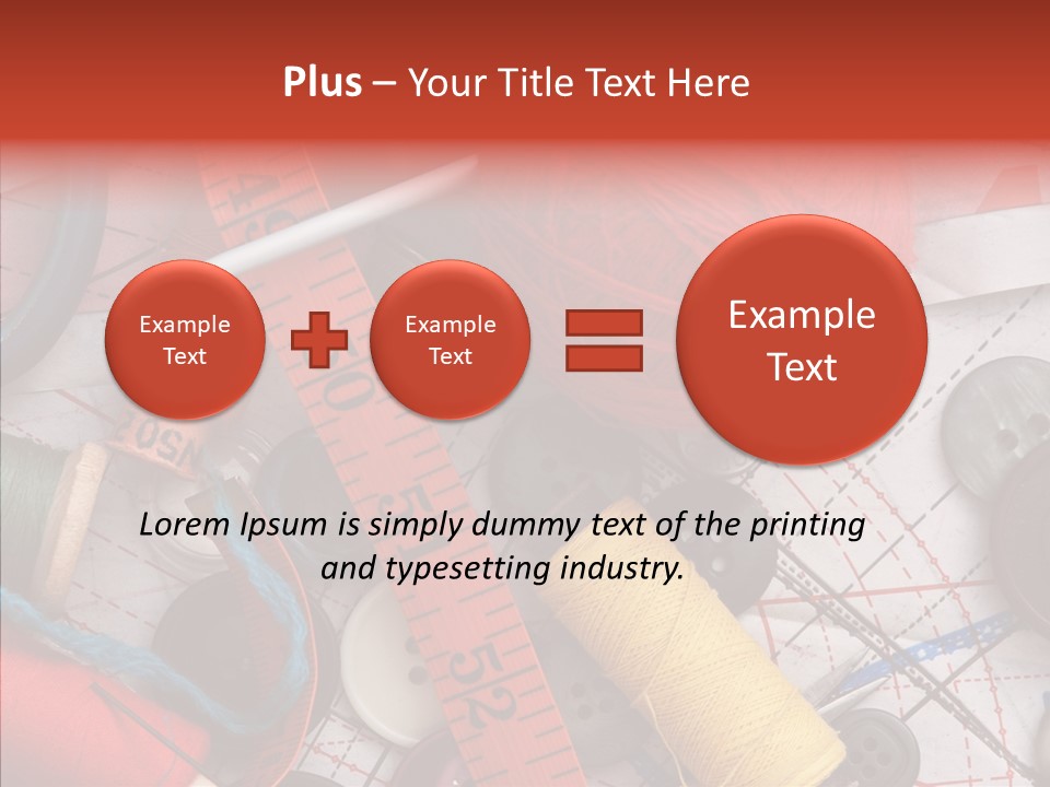 Needle Orange Spool PowerPoint Template
