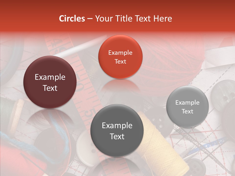Needle Orange Spool PowerPoint Template