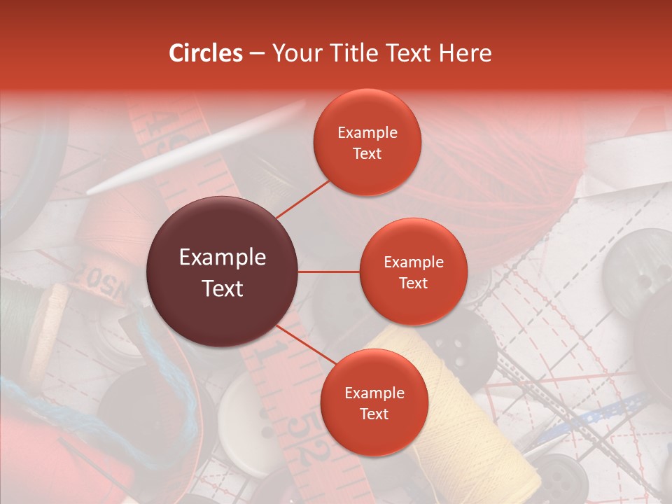 Needle Orange Spool PowerPoint Template