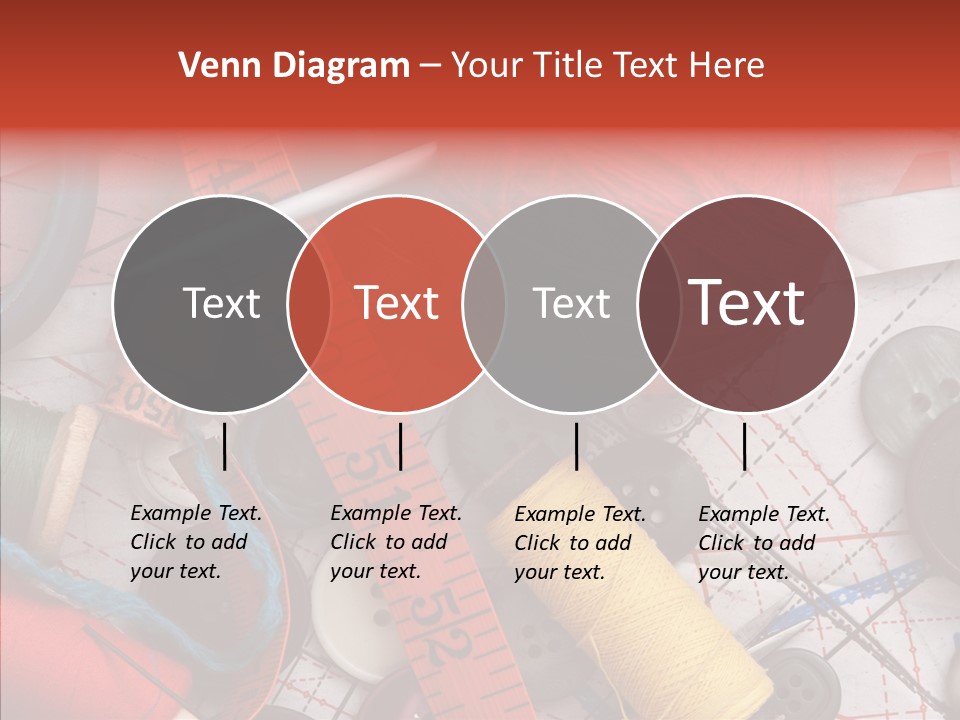 Needle Orange Spool PowerPoint Template