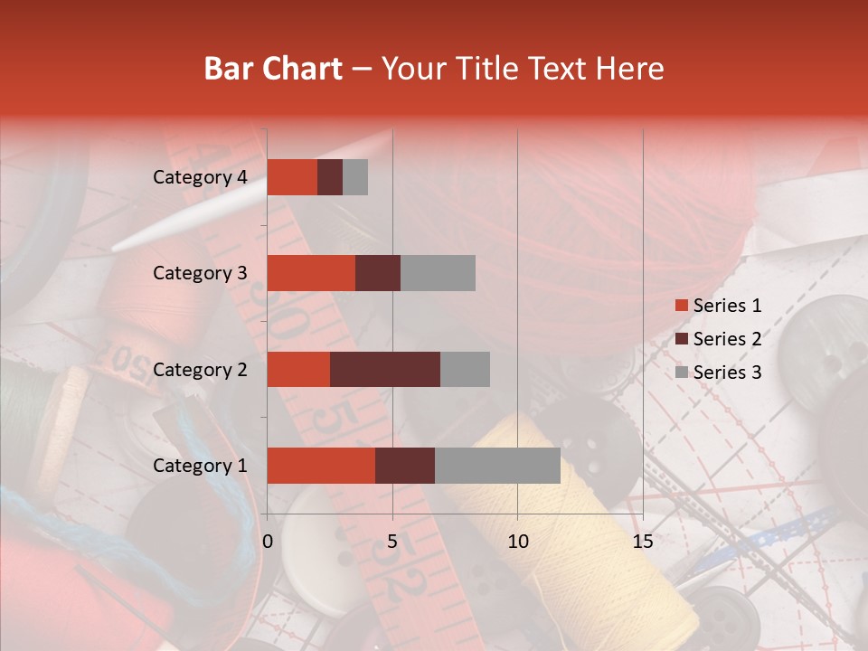 Needle Orange Spool PowerPoint Template