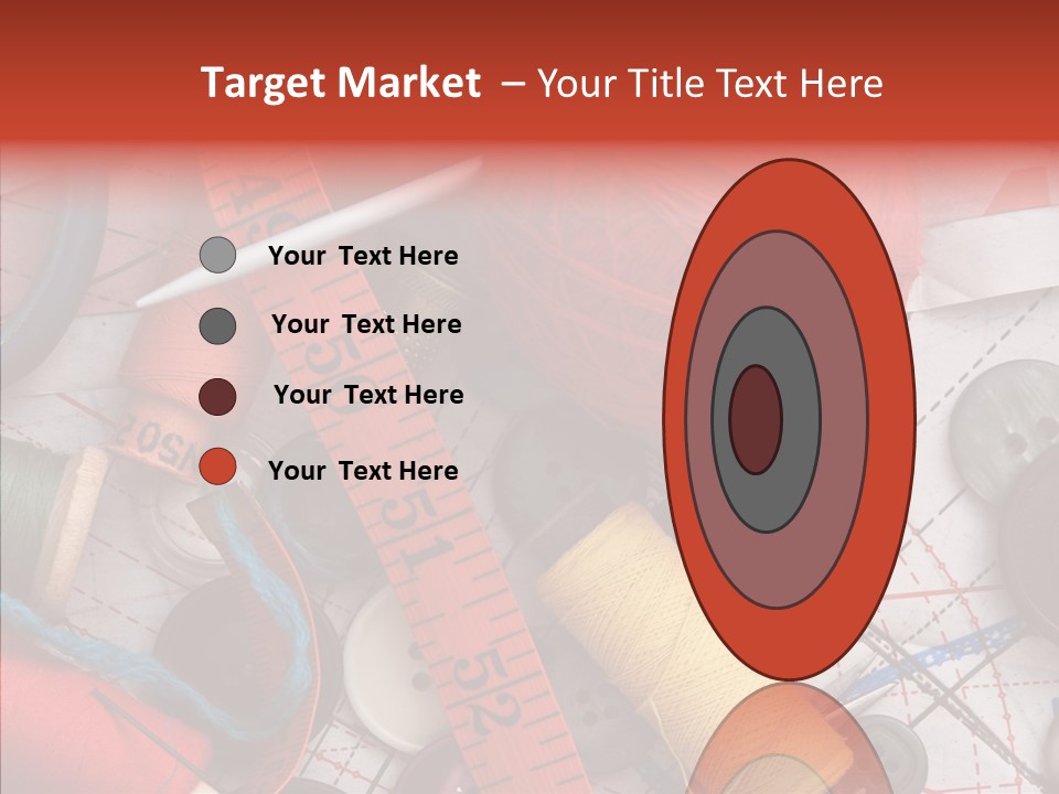 Needle Orange Spool PowerPoint Template
