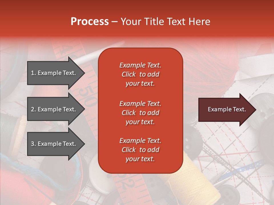 Needle Orange Spool PowerPoint Template