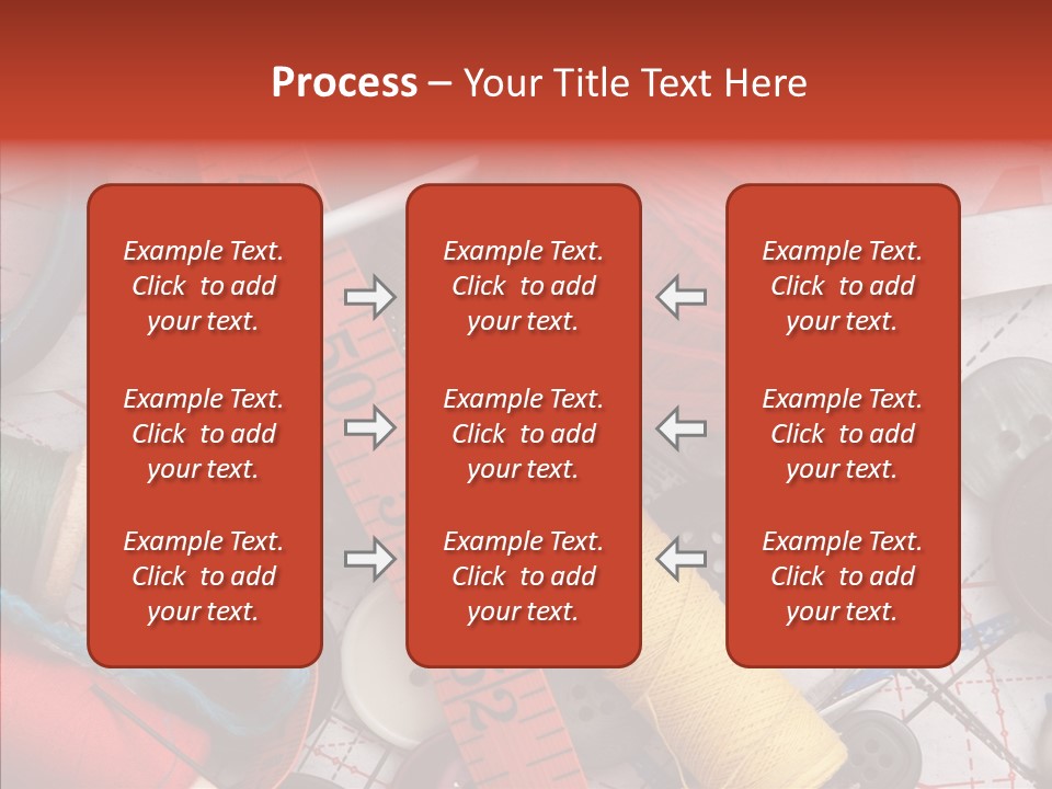 Needle Orange Spool PowerPoint Template