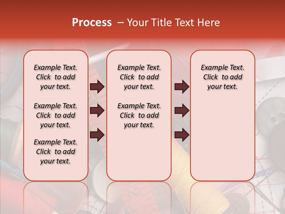 Needle Orange Spool PowerPoint Template