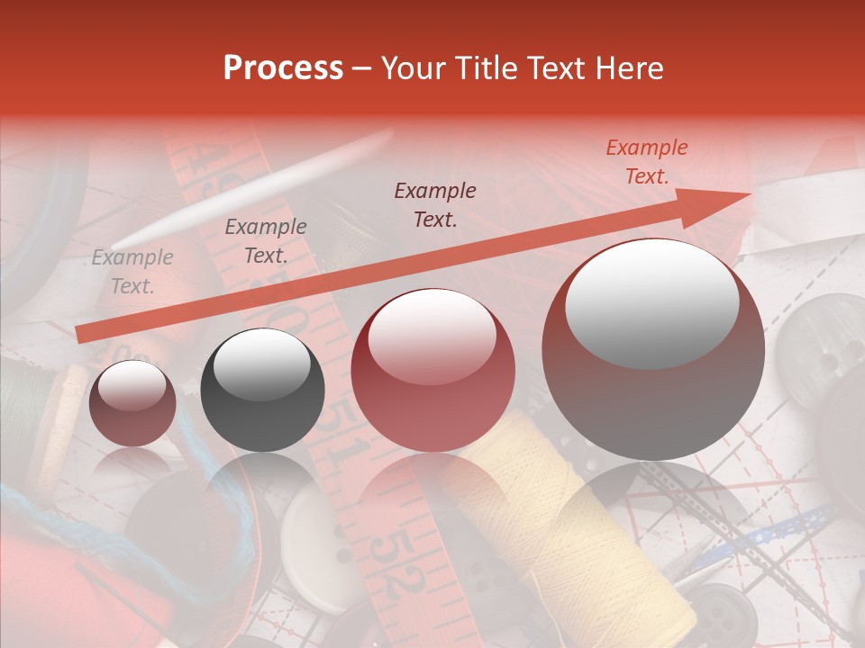 Needle Orange Spool PowerPoint Template