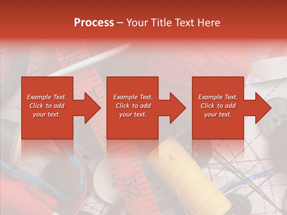 Needle Orange Spool PowerPoint Template