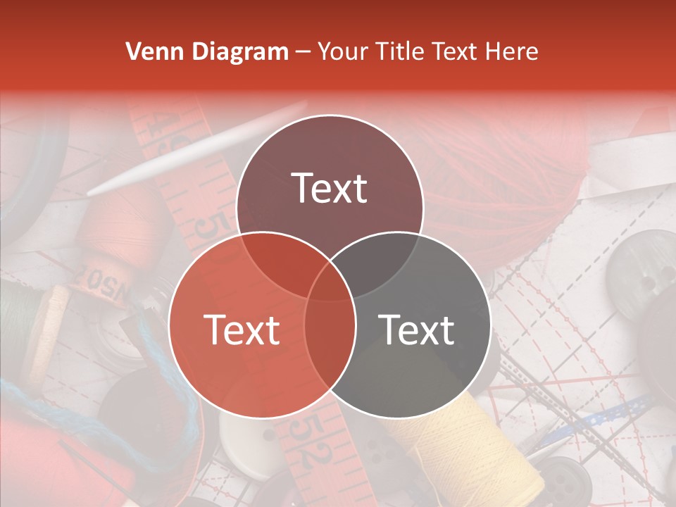 Needle Orange Spool PowerPoint Template