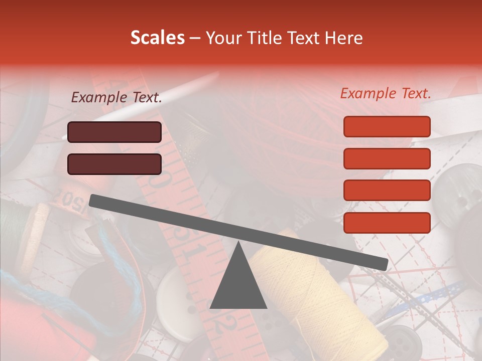 Needle Orange Spool PowerPoint Template
