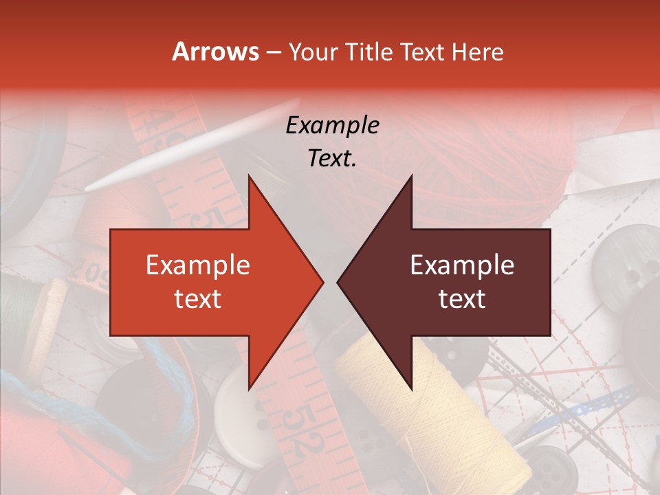 Needle Orange Spool PowerPoint Template