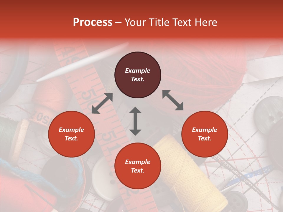 Needle Orange Spool PowerPoint Template