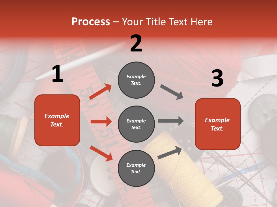 Needle Orange Spool PowerPoint Template