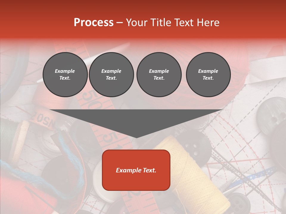 Needle Orange Spool PowerPoint Template