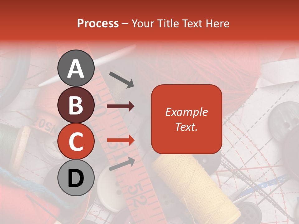 Needle Orange Spool PowerPoint Template