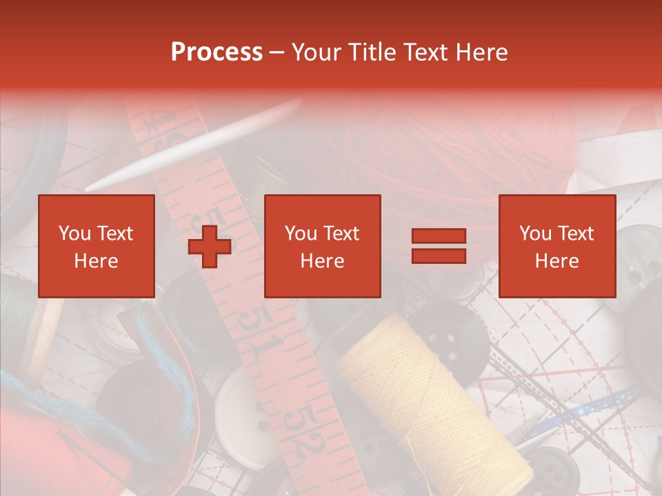 Needle Orange Spool PowerPoint Template