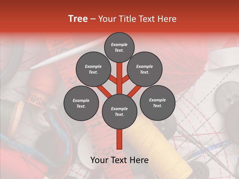 Needle Orange Spool PowerPoint Template