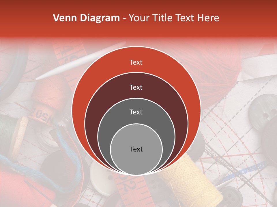 Needle Orange Spool PowerPoint Template