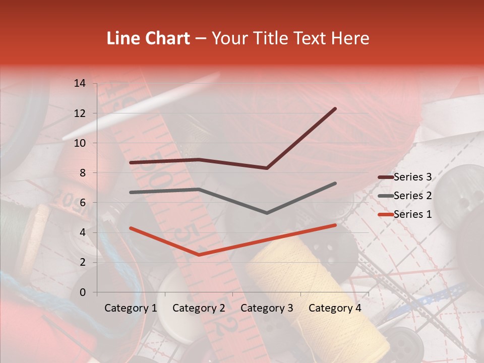 Needle Orange Spool PowerPoint Template