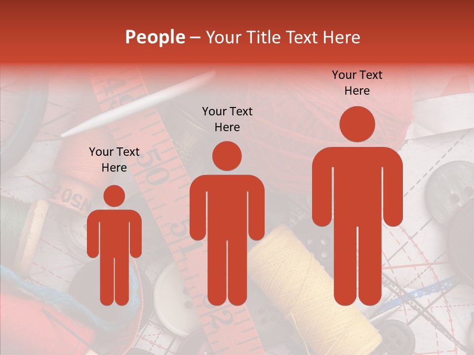 Needle Orange Spool PowerPoint Template