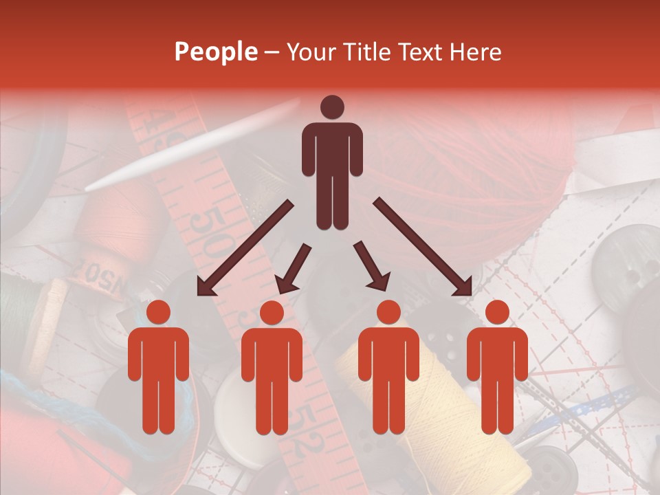 Needle Orange Spool PowerPoint Template