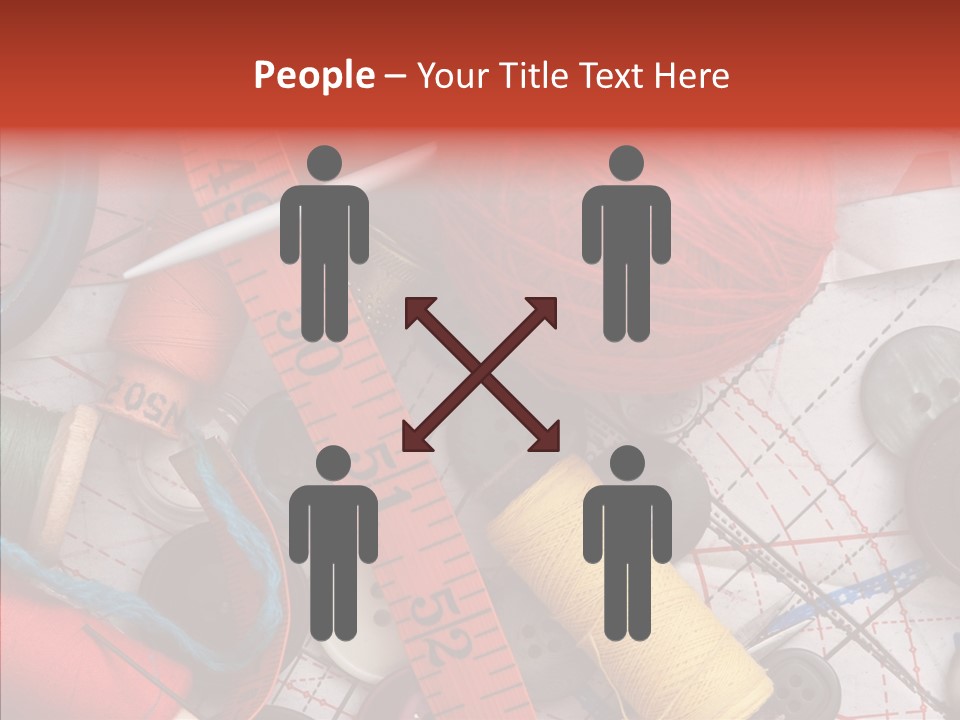 Needle Orange Spool PowerPoint Template