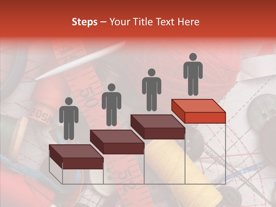 Needle Orange Spool PowerPoint Template