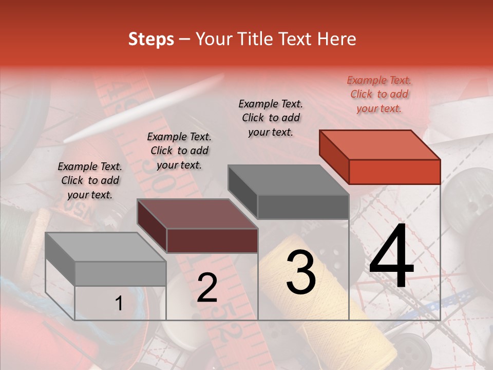 Needle Orange Spool PowerPoint Template