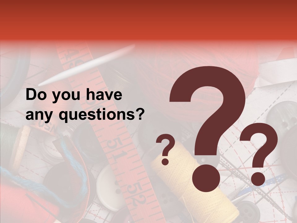 Needle Orange Spool PowerPoint Template