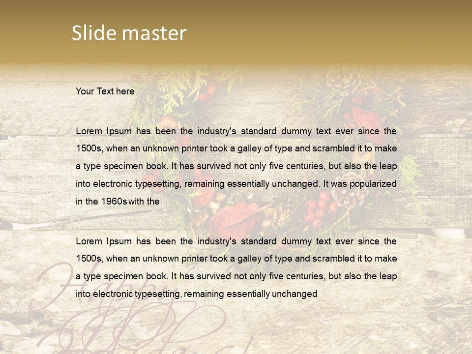 Leaves Greeting Card Season PowerPoint Template