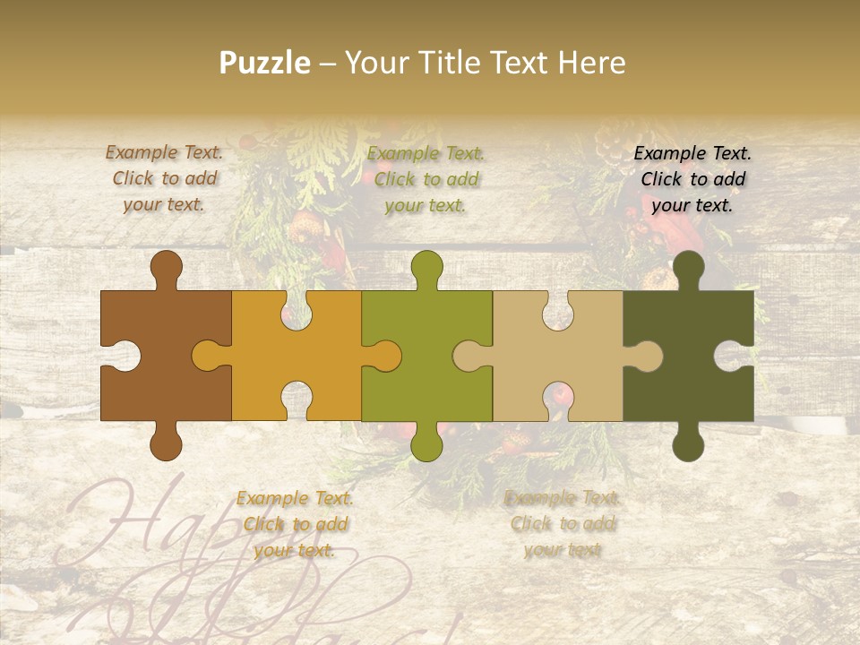 Leaves Greeting Card Season PowerPoint Template