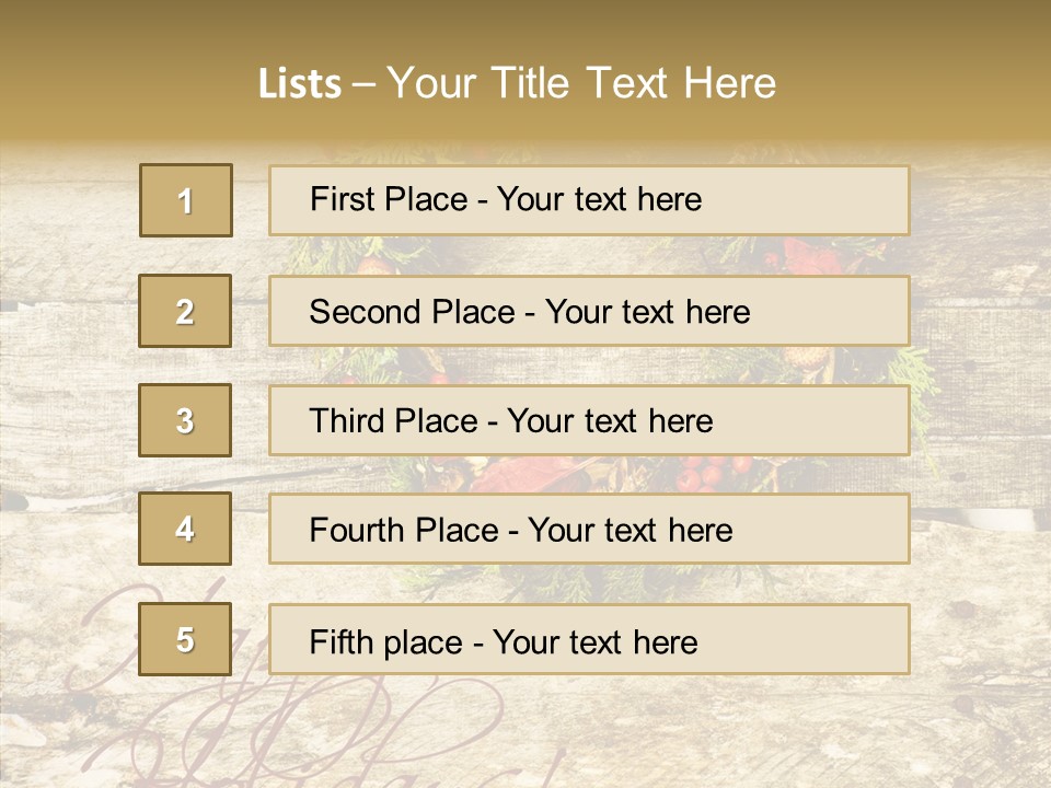 Leaves Greeting Card Season PowerPoint Template