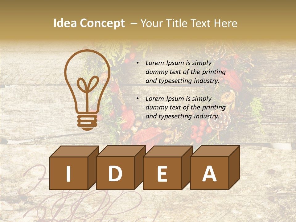 Leaves Greeting Card Season PowerPoint Template