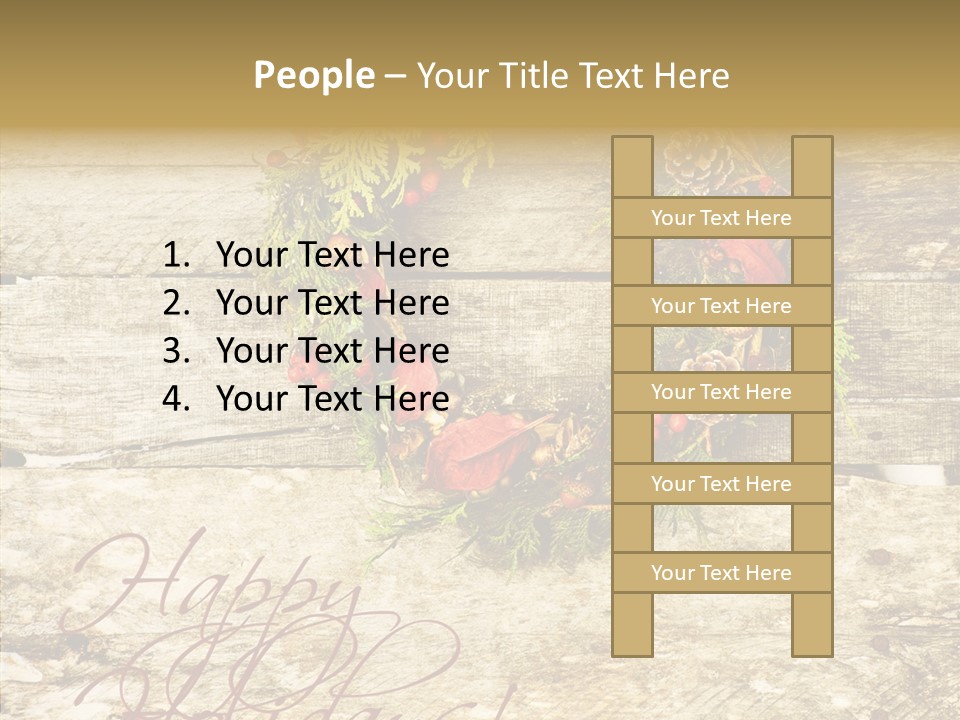 Leaves Greeting Card Season PowerPoint Template