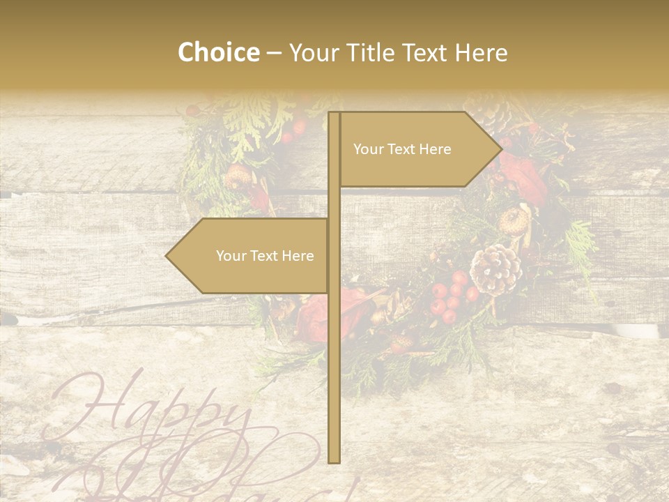 Leaves Greeting Card Season PowerPoint Template